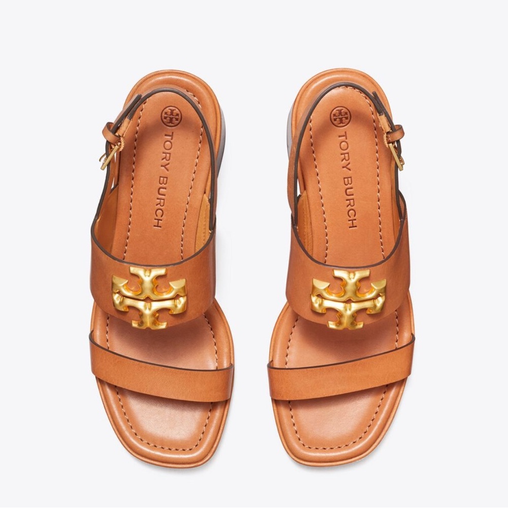 Tory Burch Women's Eleanor Heel Sandals, so comfy and stylish. Brand New. - Picture 3 of 16